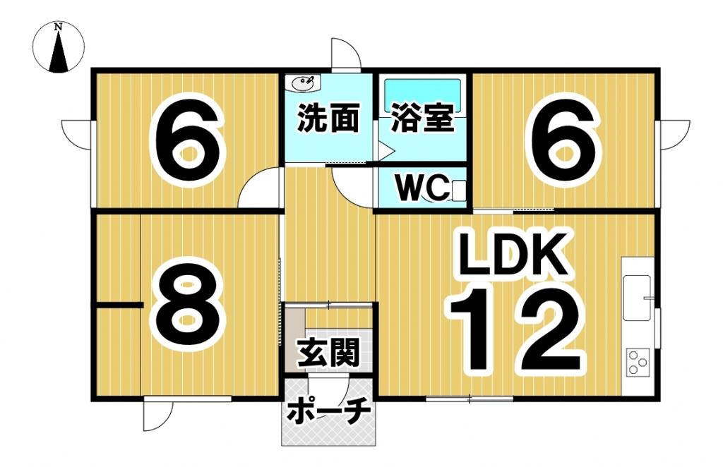 幕別町緑町　リノベーション住宅 間取り