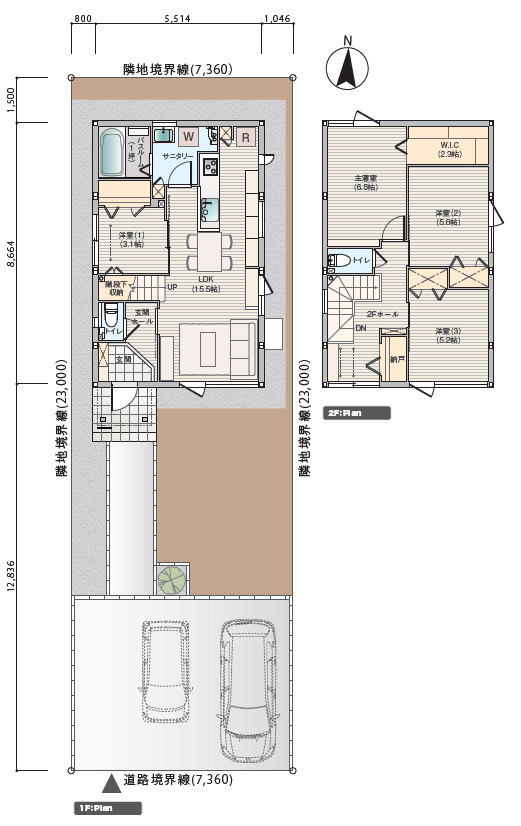 西２０条南５丁目　２号棟 間取り