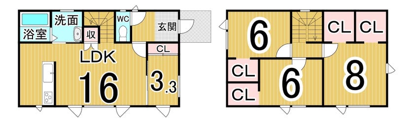 【写真追加】札内あかしや町　Ｂ棟　新築戸建 間取り