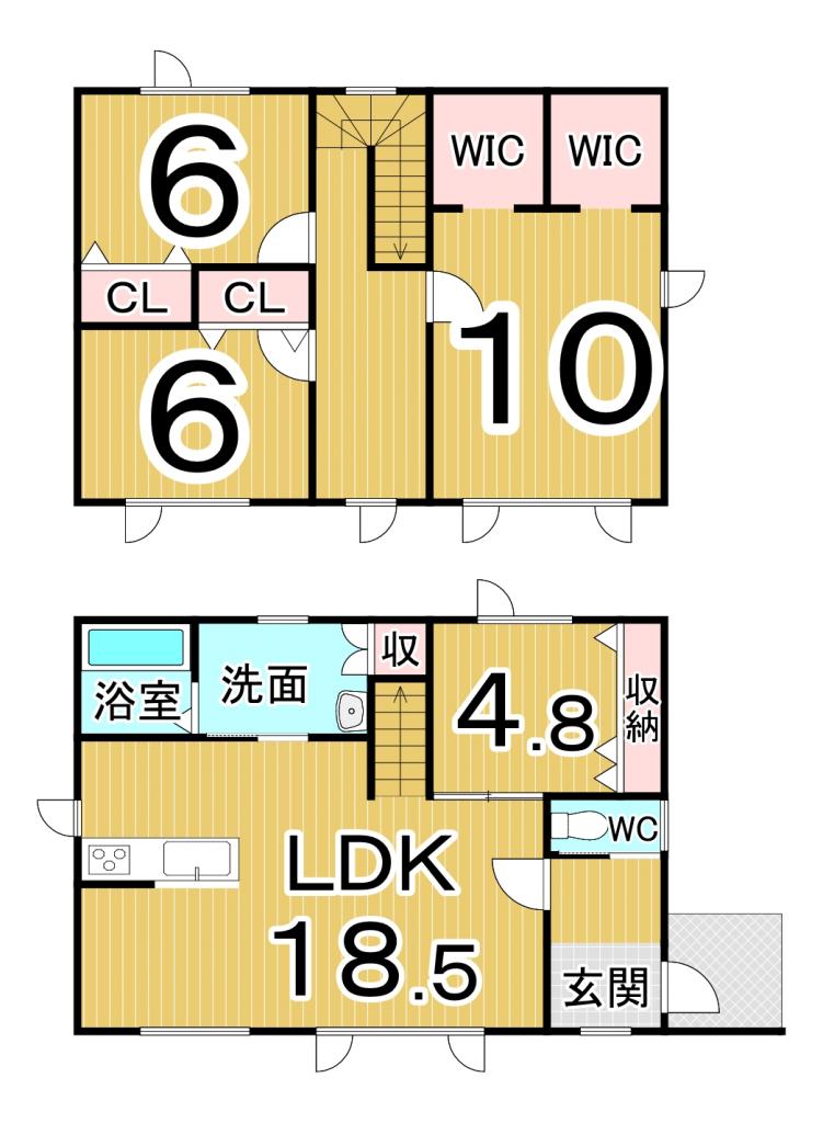 ※商談中※西１３条北４丁目　新築戸建 間取り