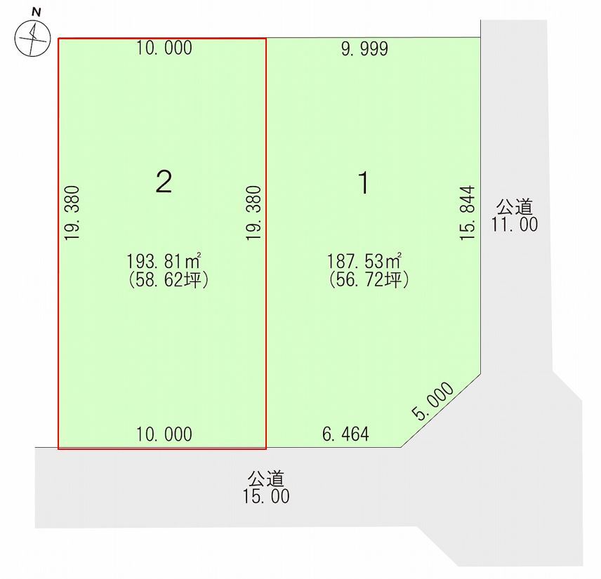 【価格改定】札内あかしや町　区画２ 間取り