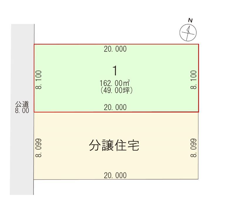 幕別町札内桂町　売土地 間取り