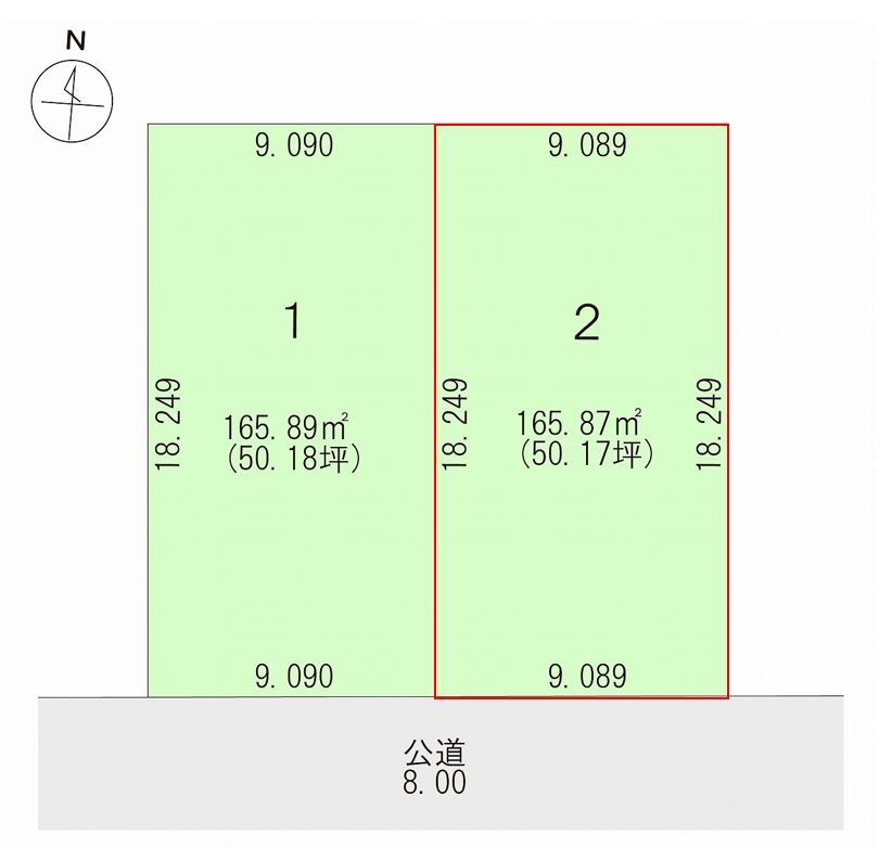 音更町共栄台西１２丁目　区画２　売土地 間取り