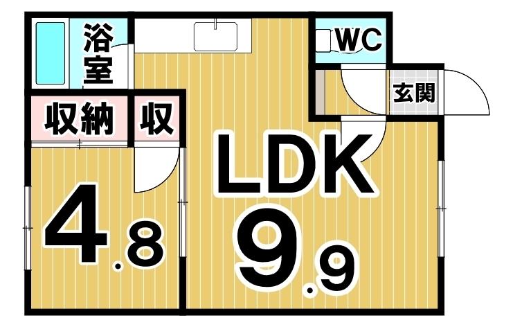 エスレイア西１３条 間取り