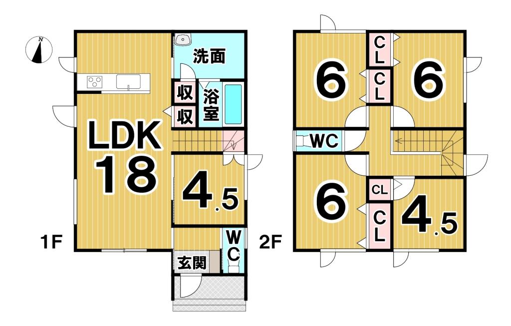 西１９条南４丁目【東タイプ】　新築戸建 間取り