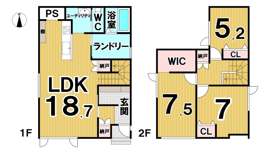 東７条南２３丁目　Ｂ棟　新築戸建 間取り
