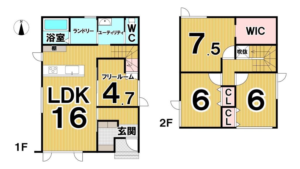 東７条南２３丁目　Ｃ棟　新築戸建 間取り
