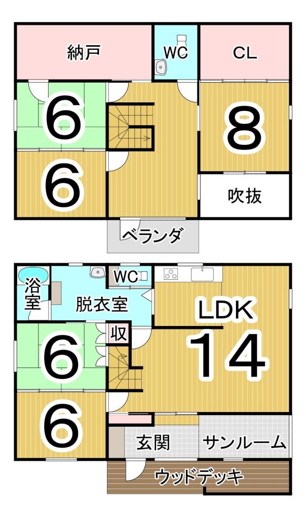 芽室町西２条　中古戸建 間取り