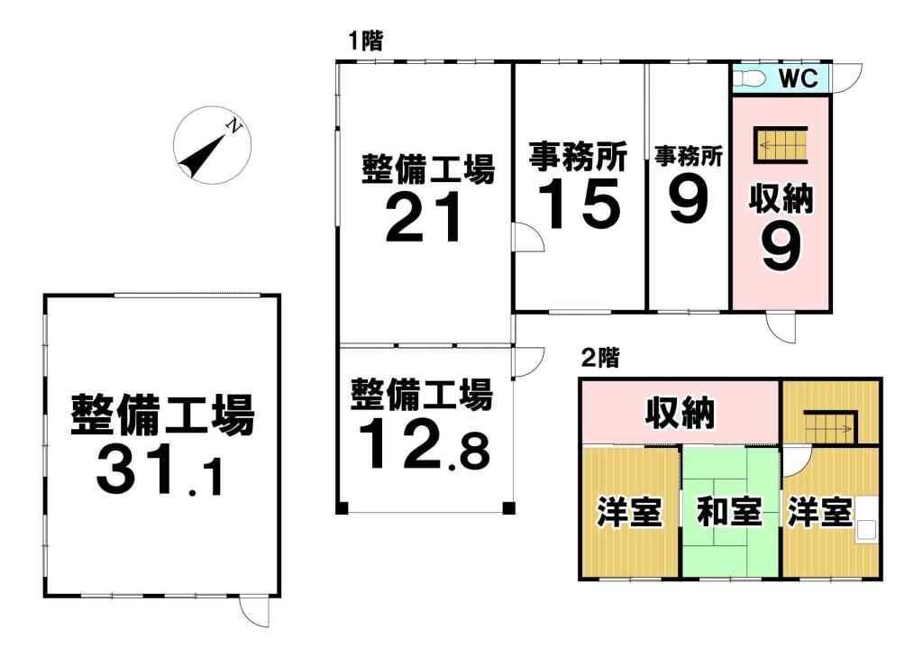 幕別町寿町　工場・事務所 間取り