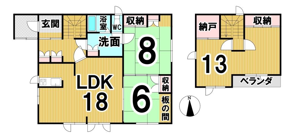 西十一条南４１丁目　リフォーム住宅 間取り
