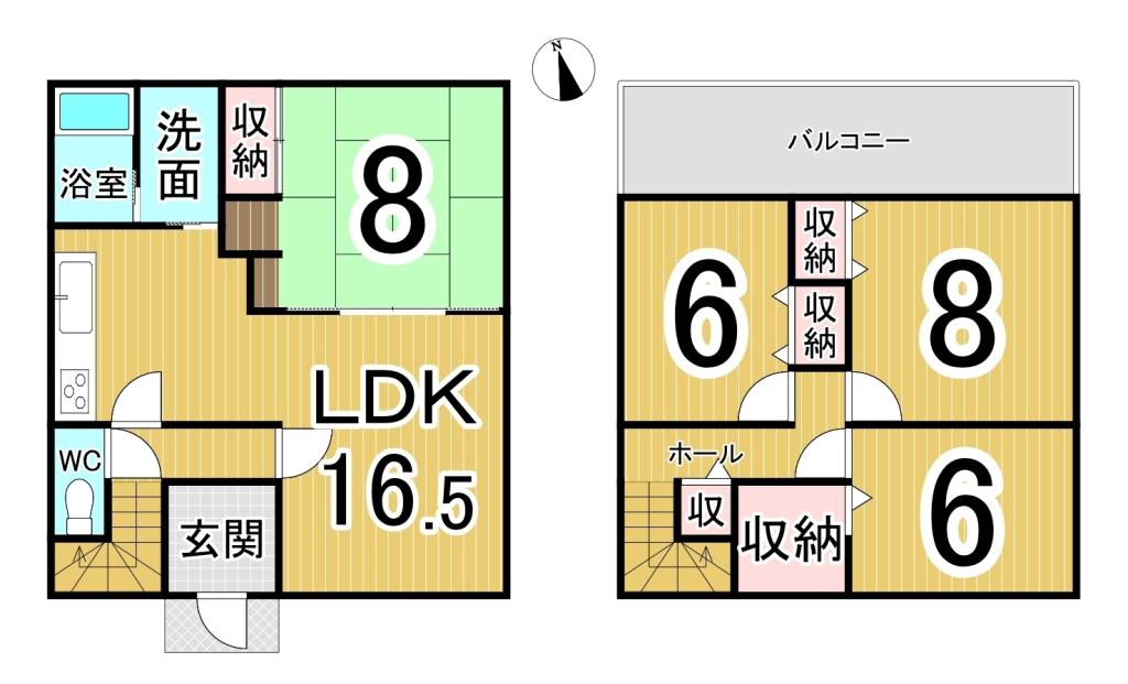 西２３条南４丁目　中古戸建 間取り