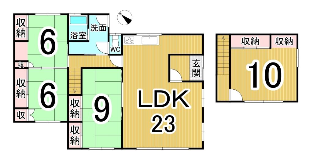 御影東一条南１丁目　リフォーム住宅 間取り