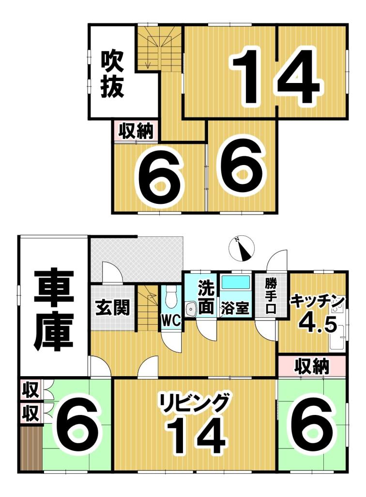 大樹町松山町　中古戸建 間取り