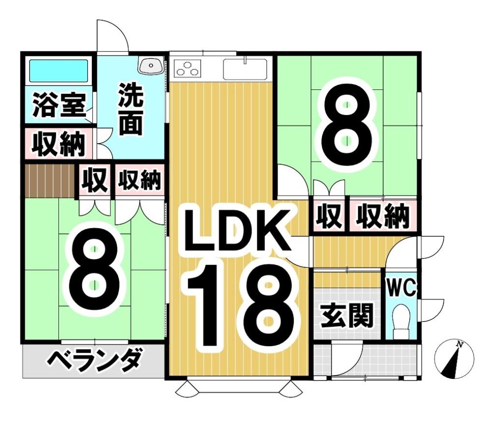幕別町札内青葉町　中古戸建 間取り
