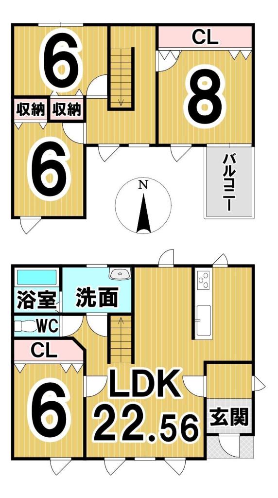 西二十条南３丁目　中古戸建 間取り