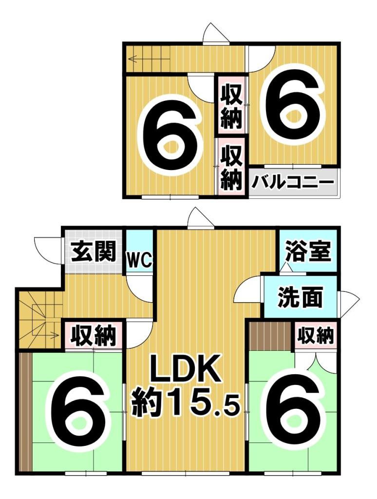 西十一条北５丁目　リフォーム住宅 間取り