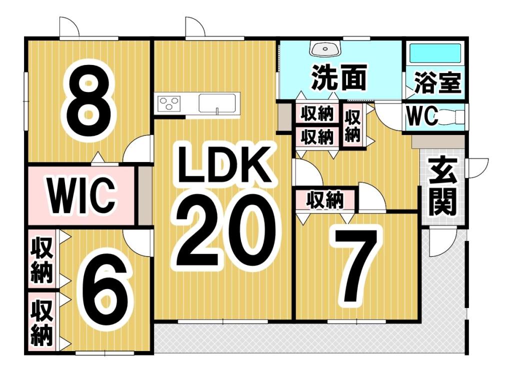 士幌町字士幌西２線　中古平屋 間取り