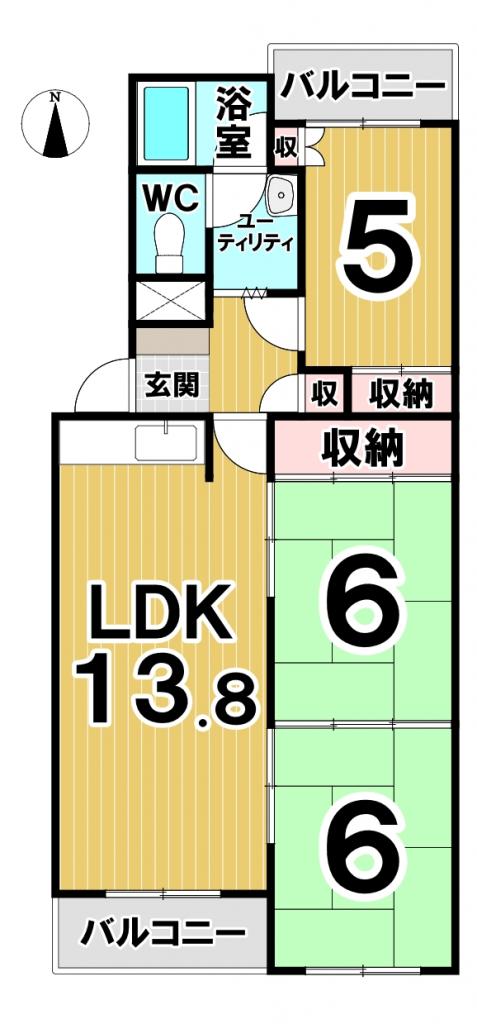 【価格改定】オリエンタルコーポ　３０２号室 間取り