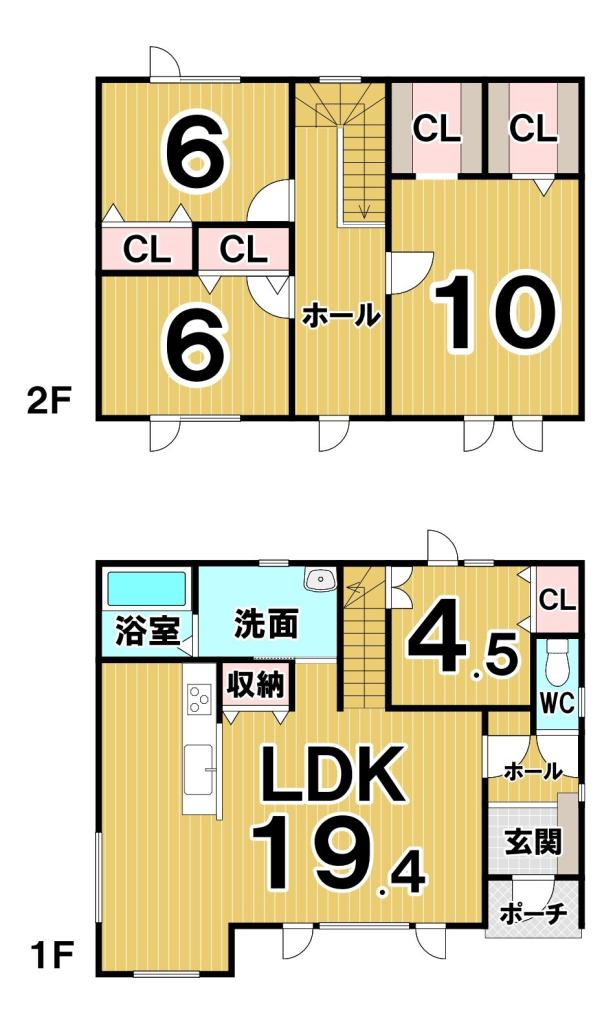音更町緑陽台南区東棟　新築戸建 間取り