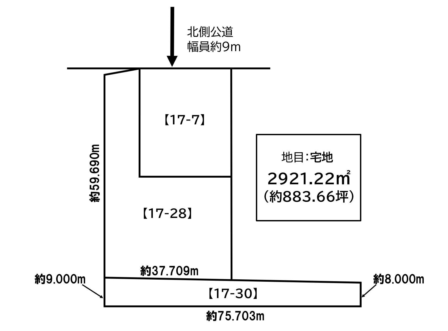 音更町字東和東１線　売土地 間取り
