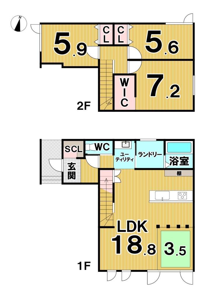 【STANDARD LINE】西１８条南２丁目　新築戸建 間取り