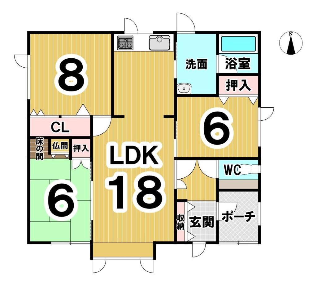西二十四条南1丁目　中古戸建 間取り