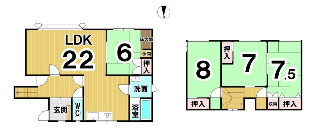 芽室町東七条2丁目　中古戸建 間取り