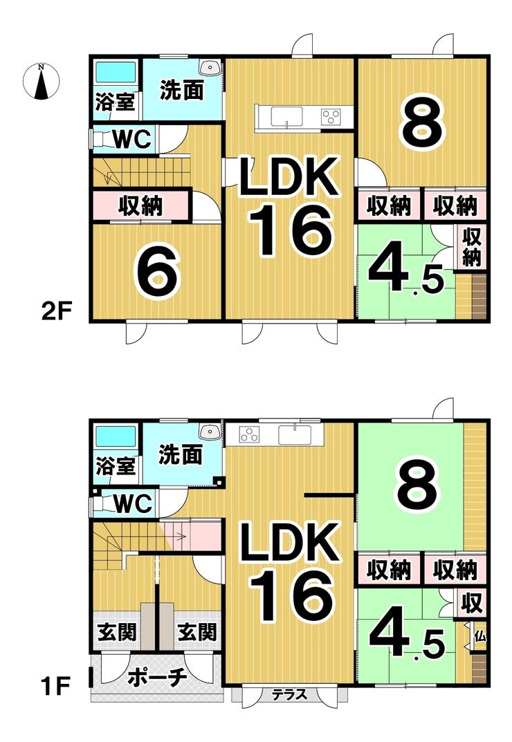 音更町共栄台西１２丁目　二世帯住宅 間取り