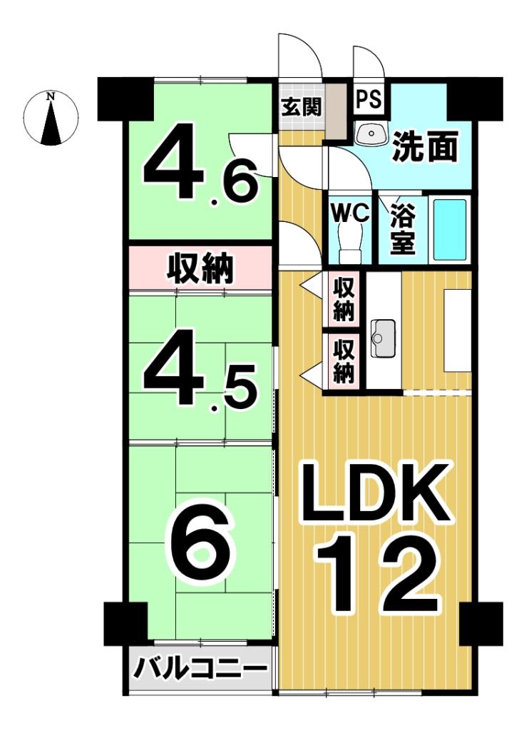 八条コーポ　３０６号室 間取り