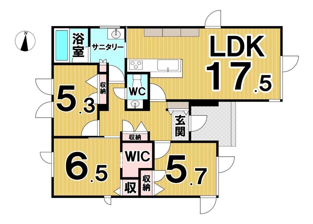音更町宝来西町南１丁目　新築戸建 間取り