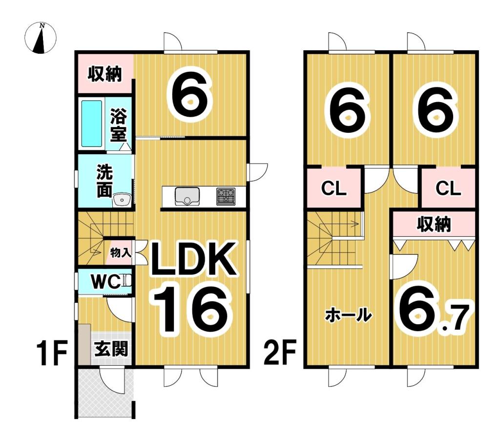 西２０条南４丁目　Ｂ棟　新築戸建 間取り