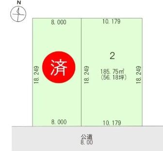 音更町共栄台西１２丁目　区画２　売土地 間取り