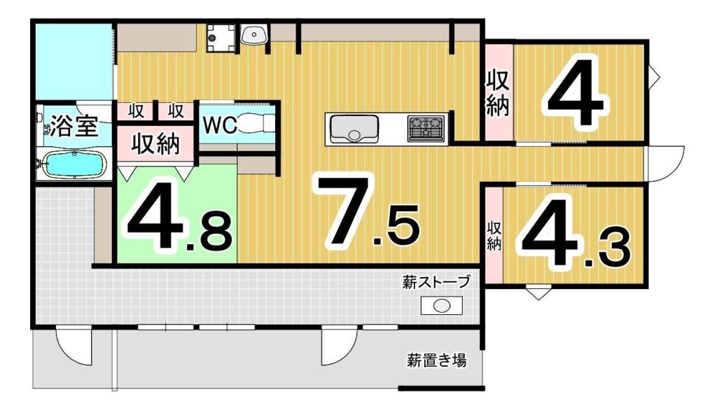 清水町南二条西６丁目　中古平家 間取り