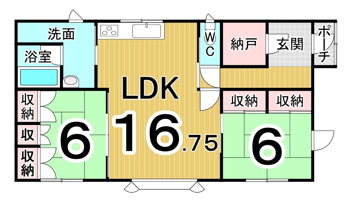 幕別町緑町　中古戸建 間取り