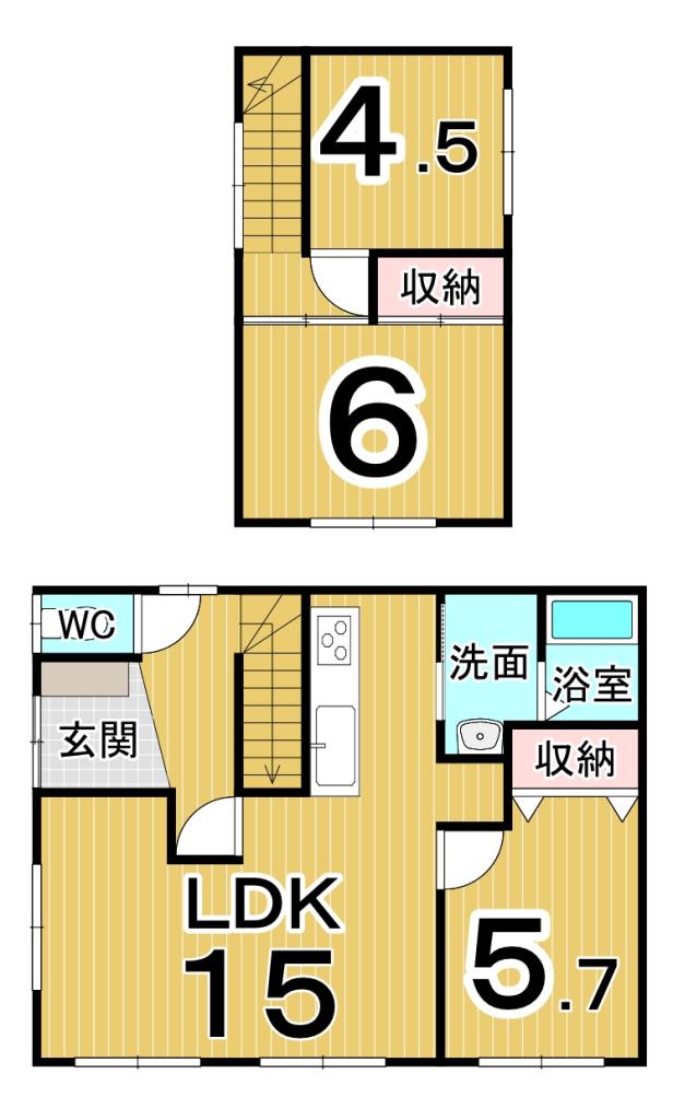東１５条南４丁目　中古戸建 間取り