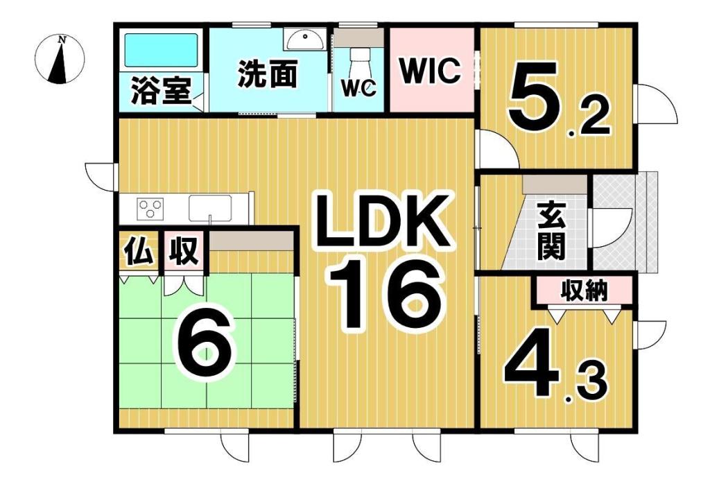 西１７条北２丁目　中古平家 間取り