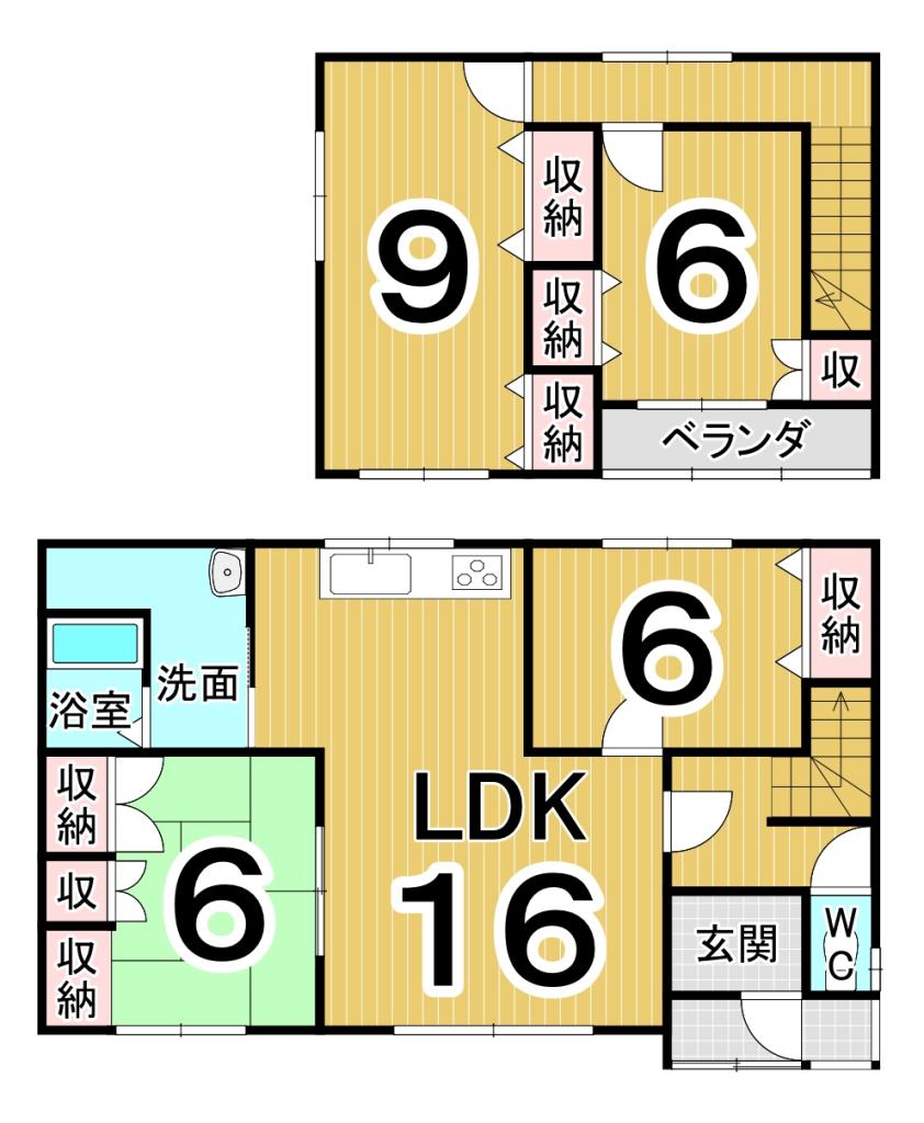 【リフォーム済】南の森西９丁目　中古戸建 間取り